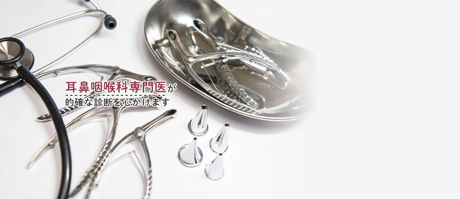 耳鼻咽喉科専門医が的確な診断を心がけます